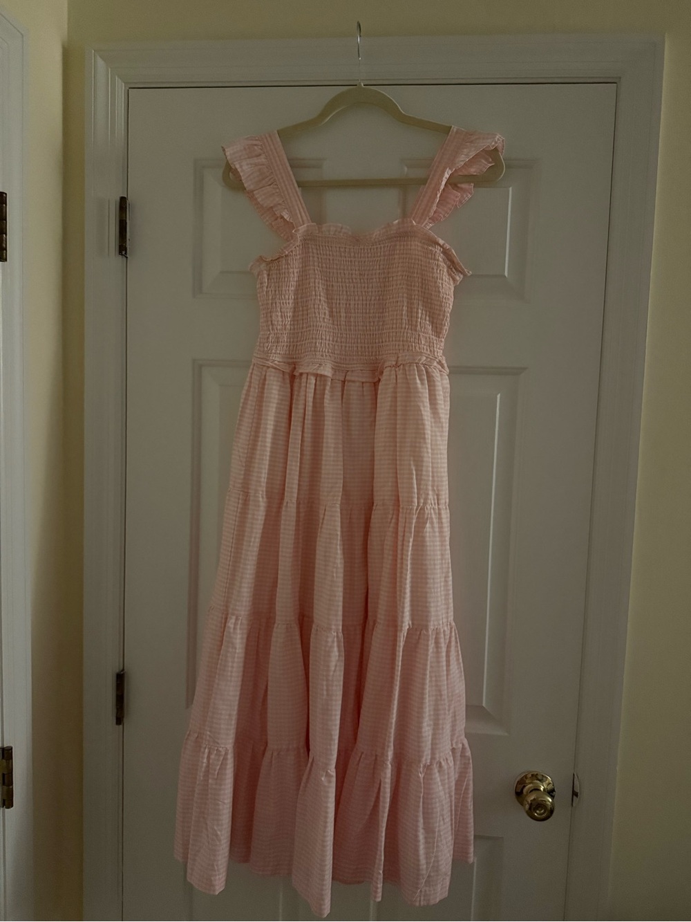 Ruffle Butts Women Pink Smocked Tiered Sundress